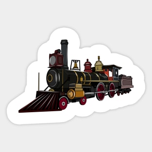 Steam locomotive cartoon illustration Sticker